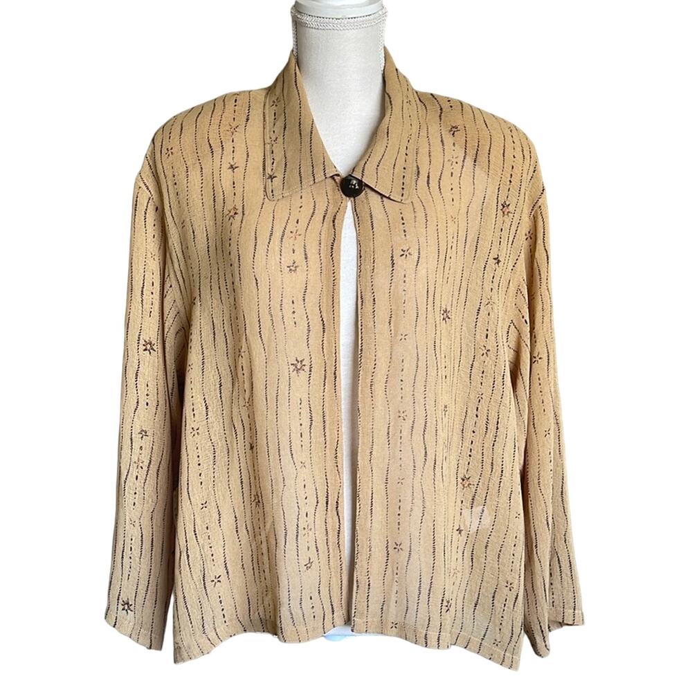 Vintage‎ 3 Stars Pret A Porter Sheer Lightweight Top INVO.49